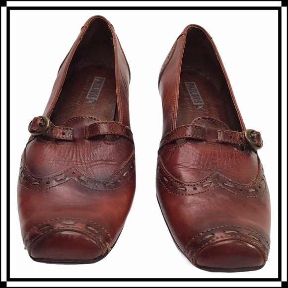 PIKOLINOS Leather Mary-Jane Style Slip-Ons. 36 - Picture 8 of 11